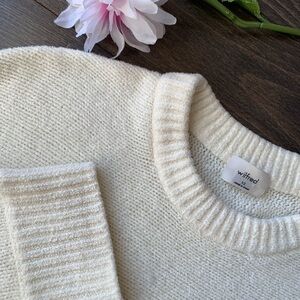 *Like-New* Wilfred Mimi Cream Chenille Crew Crop Dolman Sweater